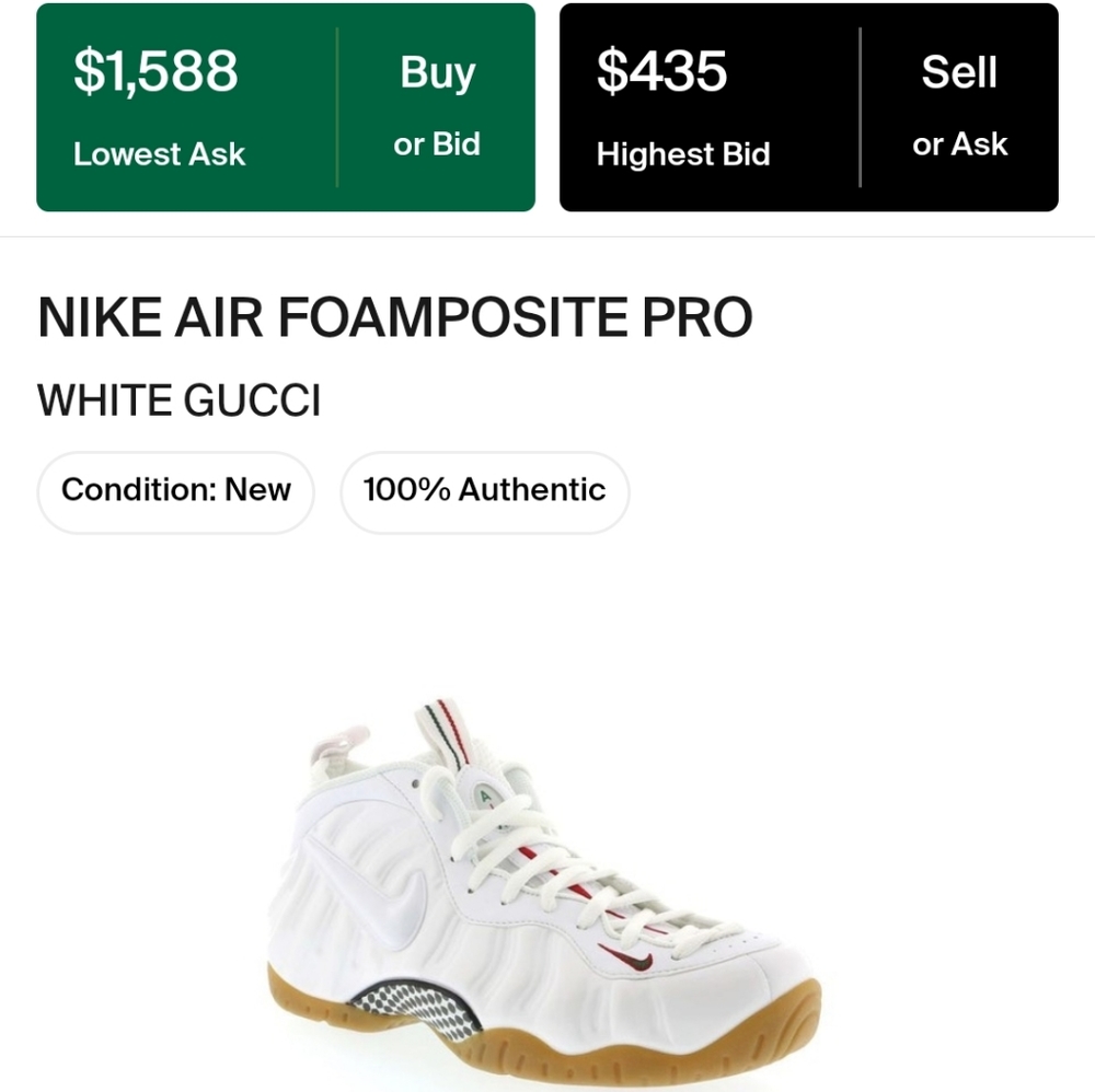 Gucci White Nike Foams